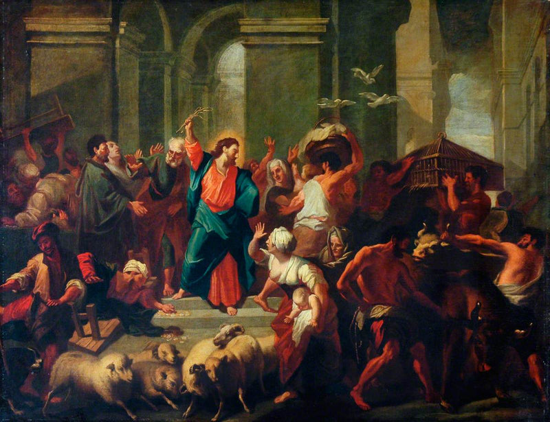 The Christ expels the merchants from the temple - Jean-Baptiste Jouvenet