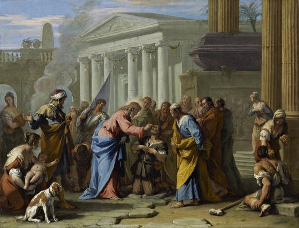 The Christ guérit l'aveugle - Sebastiano Ricci
