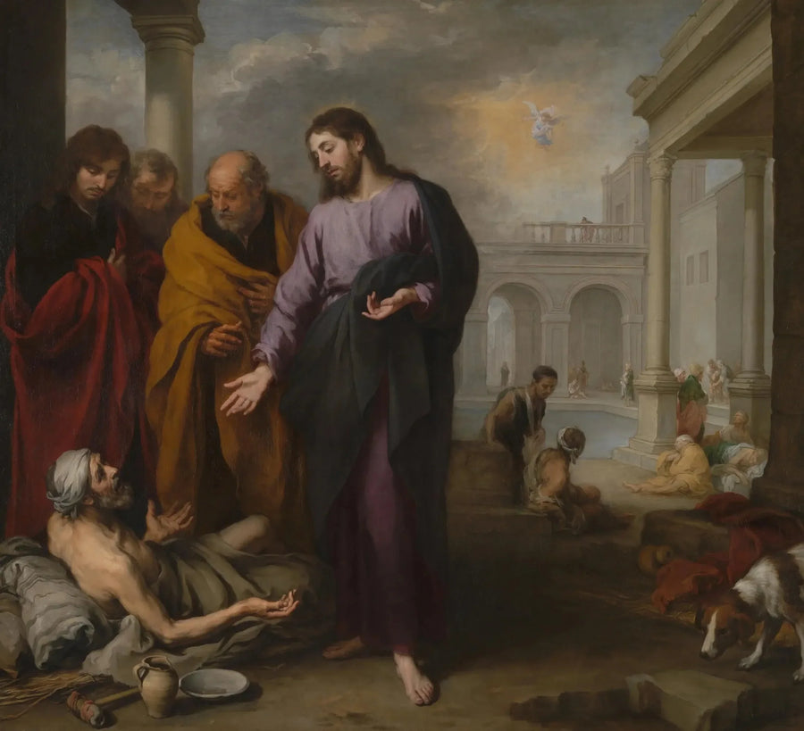 The Christ heals the paralytic at the pool of Bethesda - Bartolomé Esteban Murillo