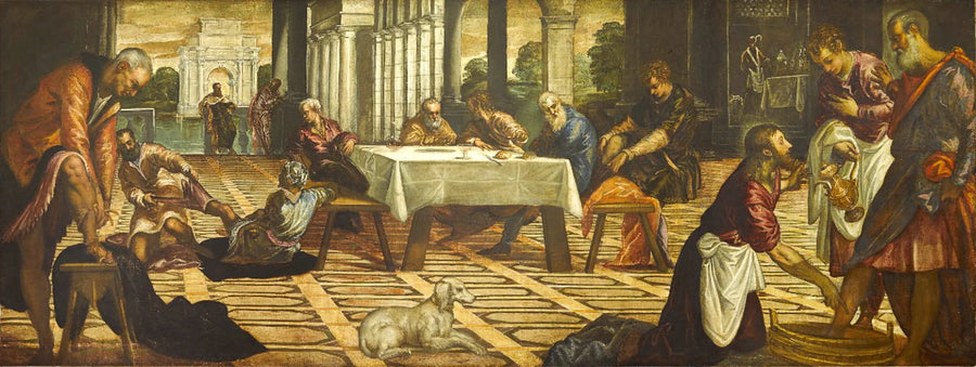 The Christ washing the disciples' feet - Jacopo Tintoretto