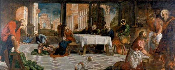 The Christ washing the disciples' feet - Jacopo Tintoretto