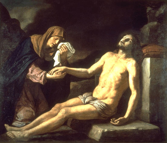 The Christ mort pleuré par la Vierge - Guercino
