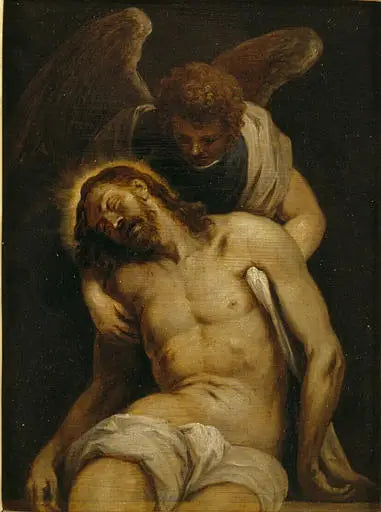 The Dead Christ Supported by an Angel - David Teniers the Younger