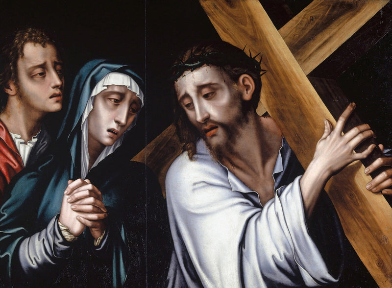 Christ Carrying the Cross with the Virgin and Saint John - Luis de Morales
