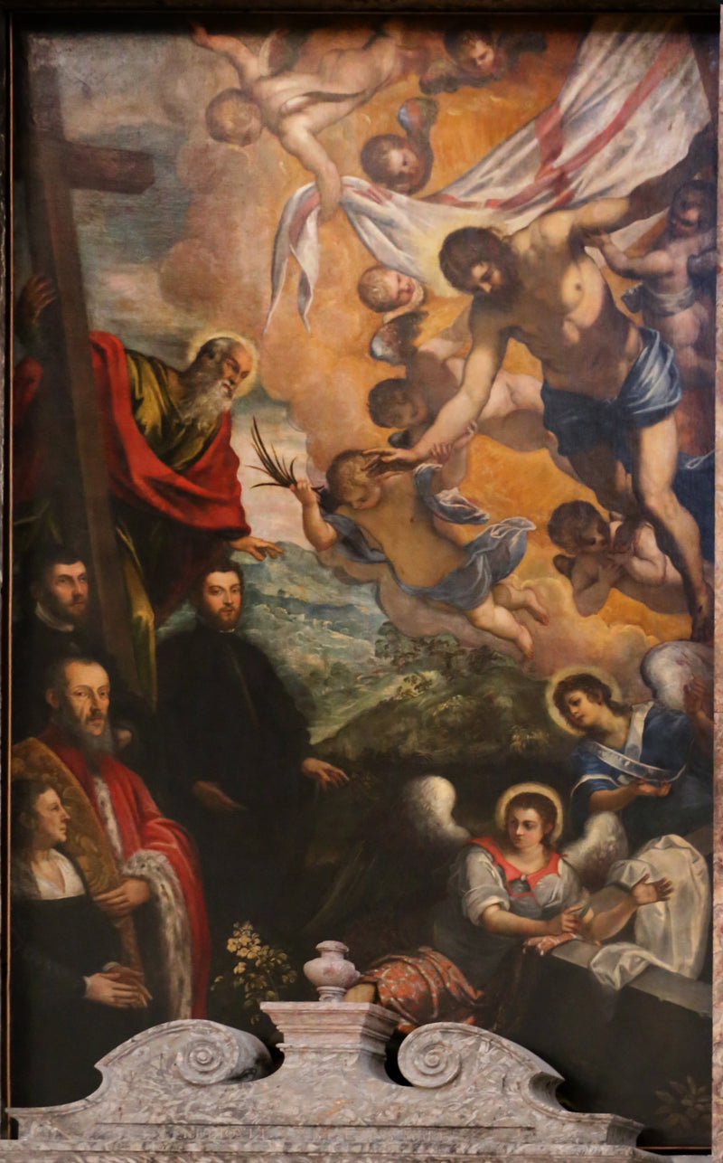 The Resurrected Christ with Saint Andrew and the Donors - Jacopo Tintoretto