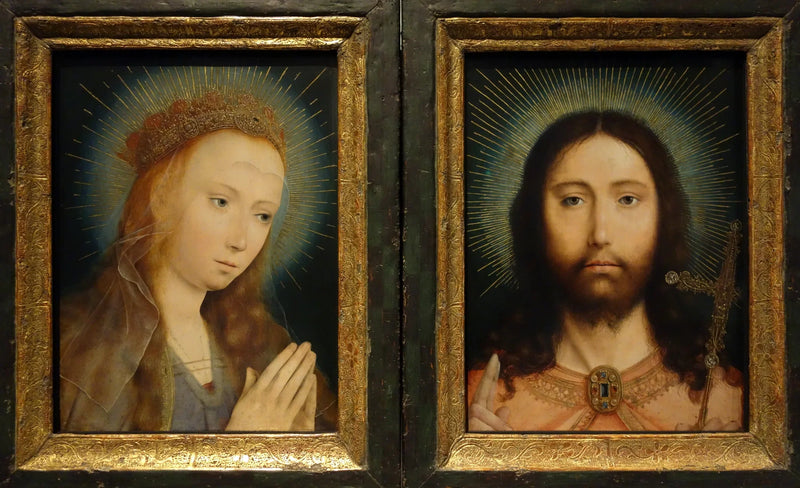 Christ Salvator Mundi and Mary in Prayer - Quentin Metsys