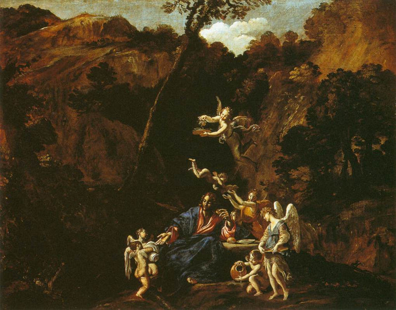 The Christ Served by the Angels - Giovanni Lanfranco