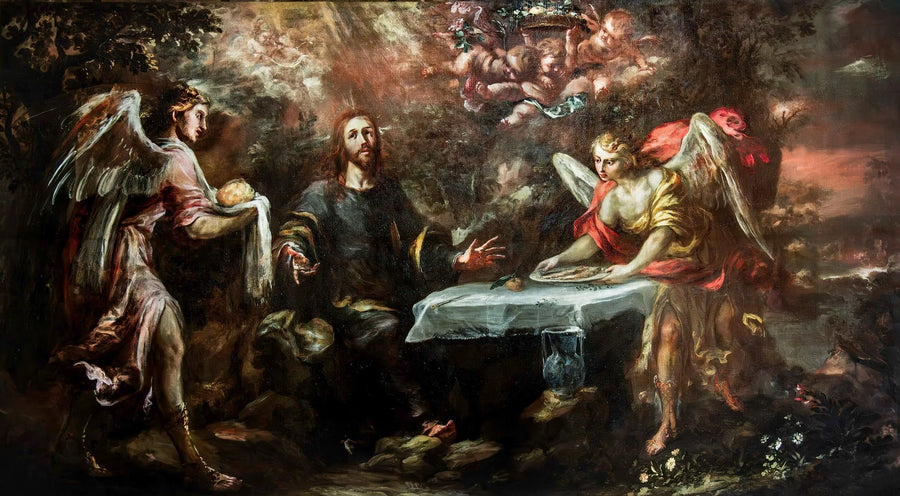 The Christ served by the angels - Juan de Valdés Leal