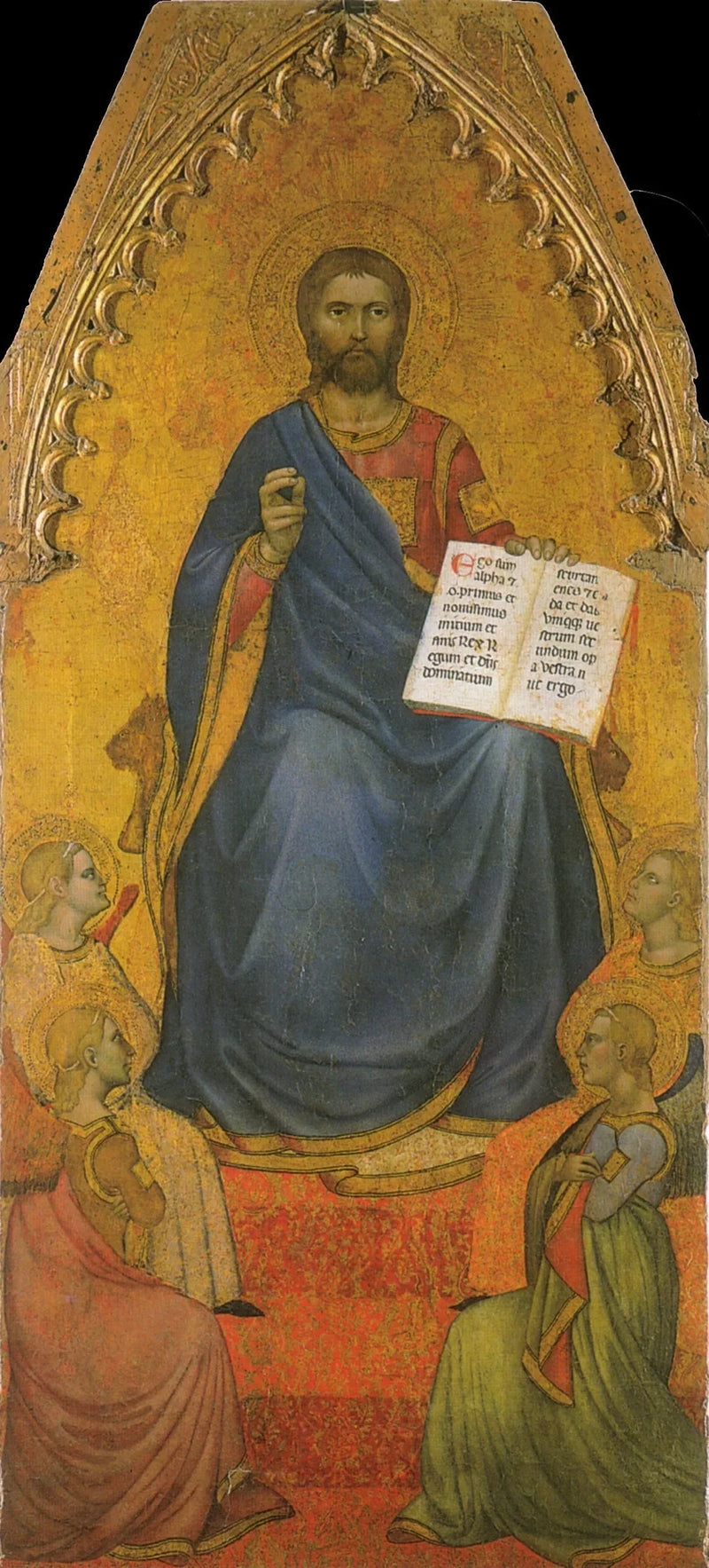 Christ on His Throne, Adored by Angels - Giovanni da Milano