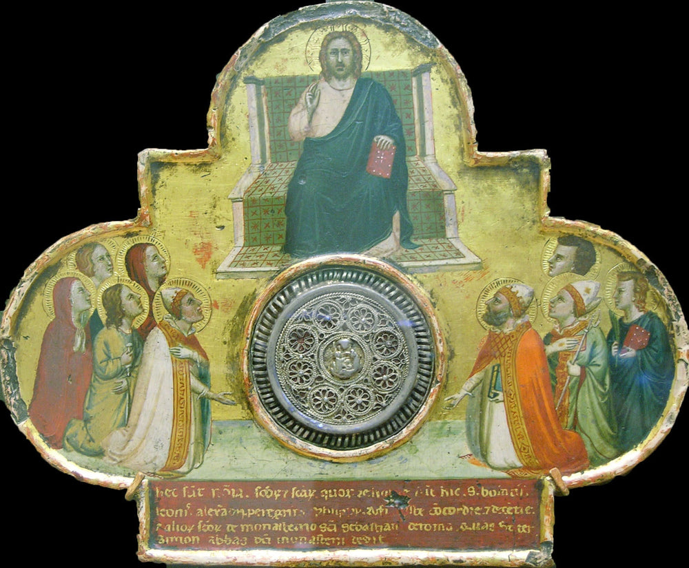 Le Christ trônant avec les saints - Bernardo Daddi image 1 reproduction artisanale de tableau
