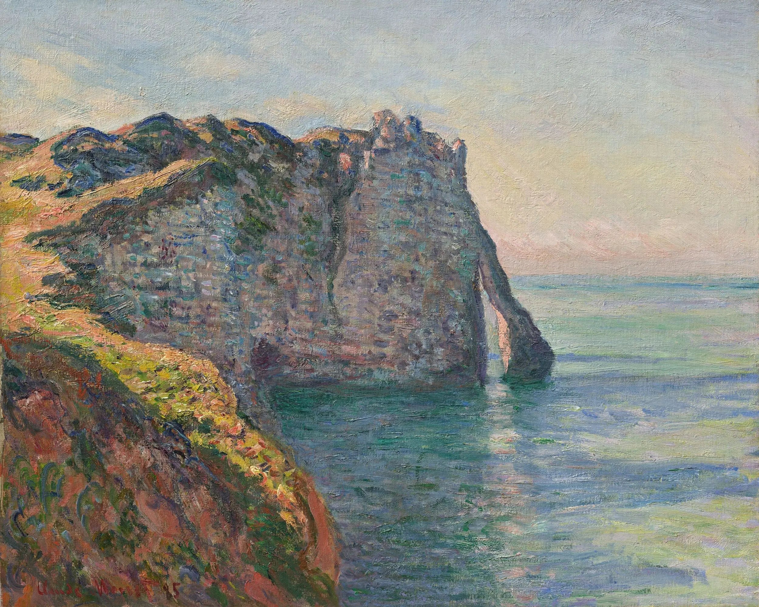 Reproduction du tableau « Le Cliff et la Porte d'Aval - Claude Monet » par Alpha Reproduction en peinture à l’huile