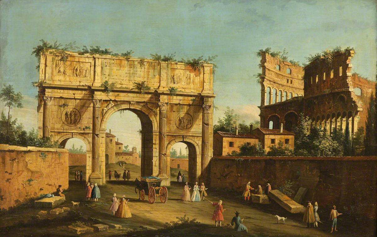 The Colosseum and the Arch of Constantine, Rome - Canaletto