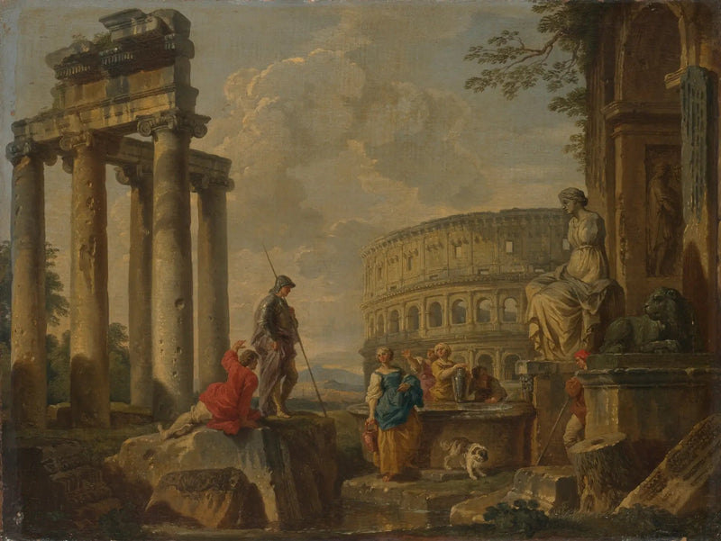 The Colosseum among the Roman ruins - Giovanni Paolo Panini