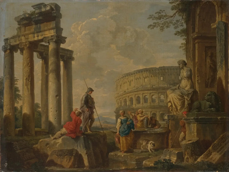 The Colosseum among the Roman ruins - Giovanni Paolo Panini