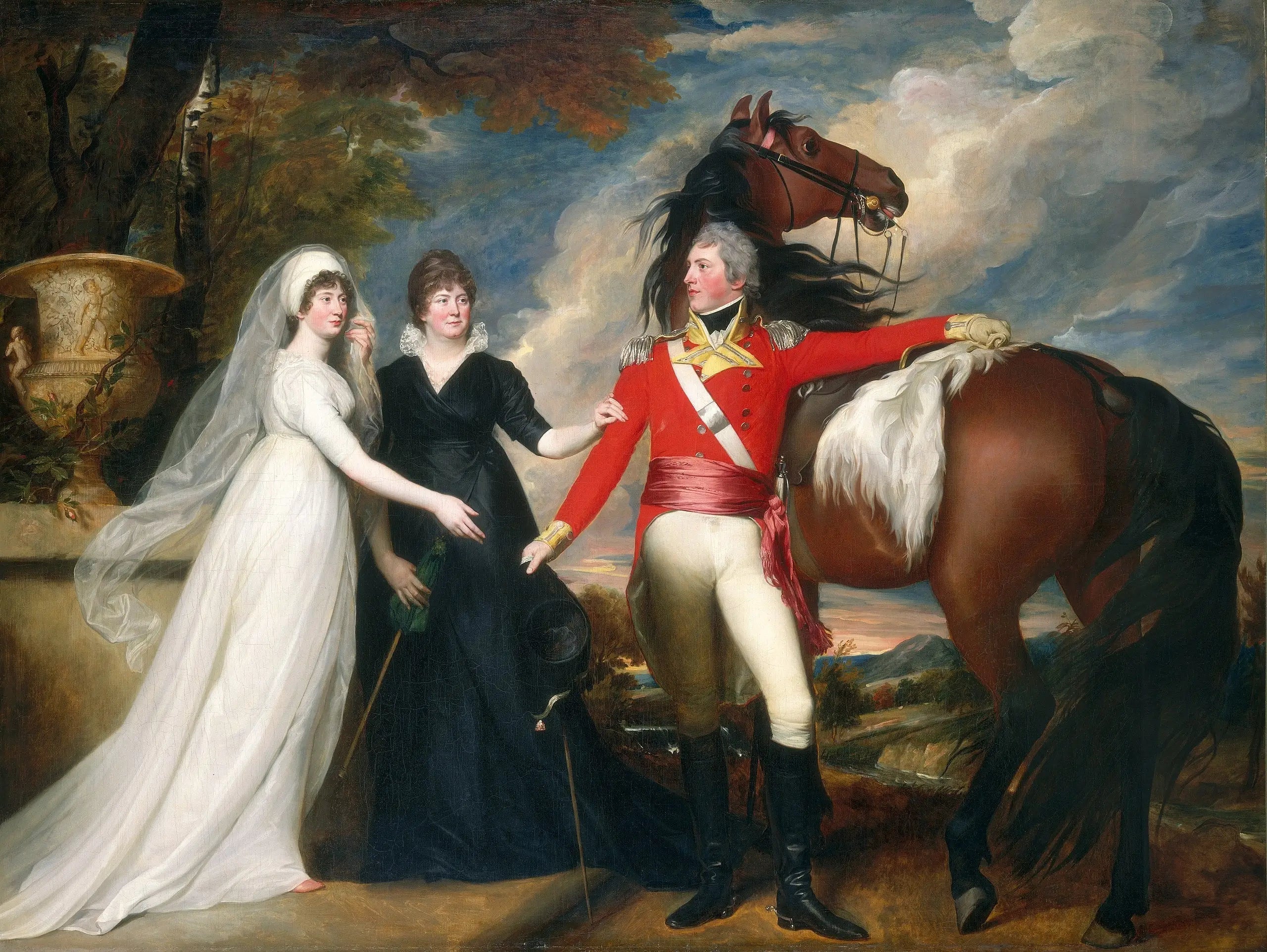 Le colonel William Fitch et ses sœurs Sarah et Ann Fitch - John Singleton Copley image 1 copie peinte à la main à l’huile