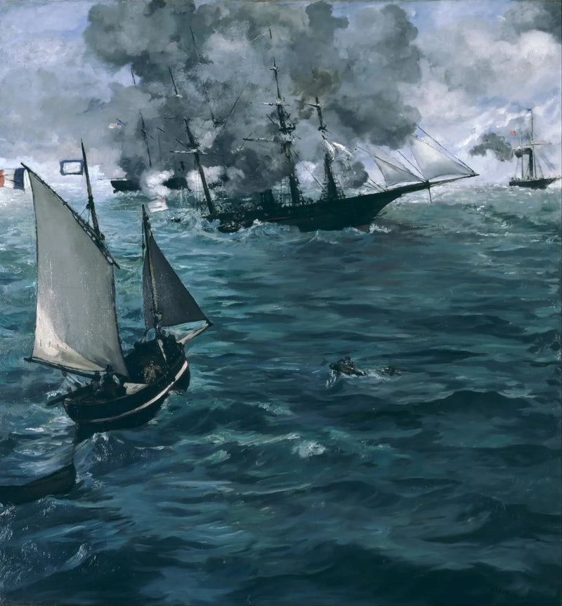 The Battle of the Kearsarge and the Alabama - Édouard Manet