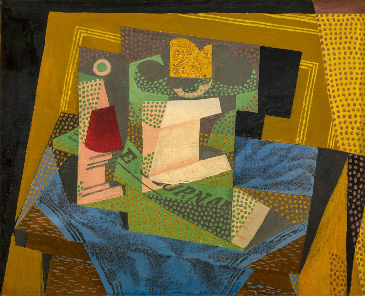 The Fruit Bowl on the Blue Carpet - Juan Gris