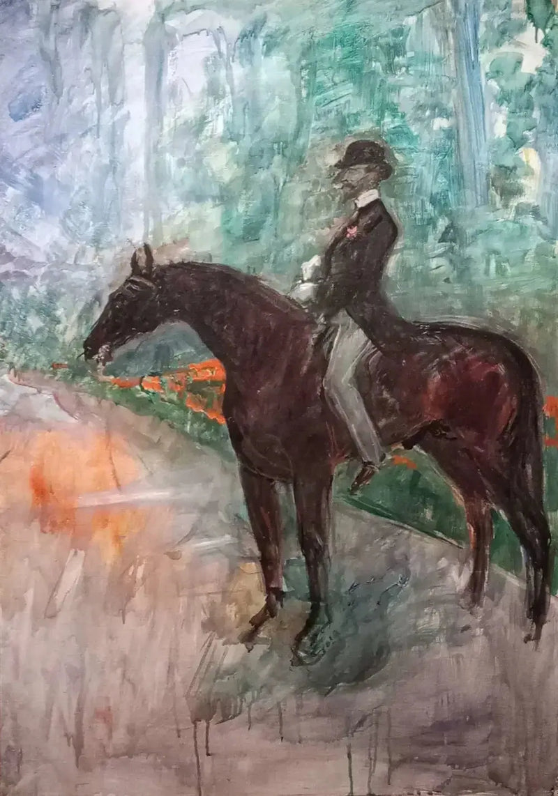 The Count of Toulouse-Lautrec on Horseback - Henri de Toulouse-Lautrec