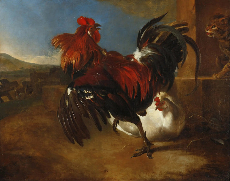 The angry rooster in the henhouse - Melchior de Hondecoeter