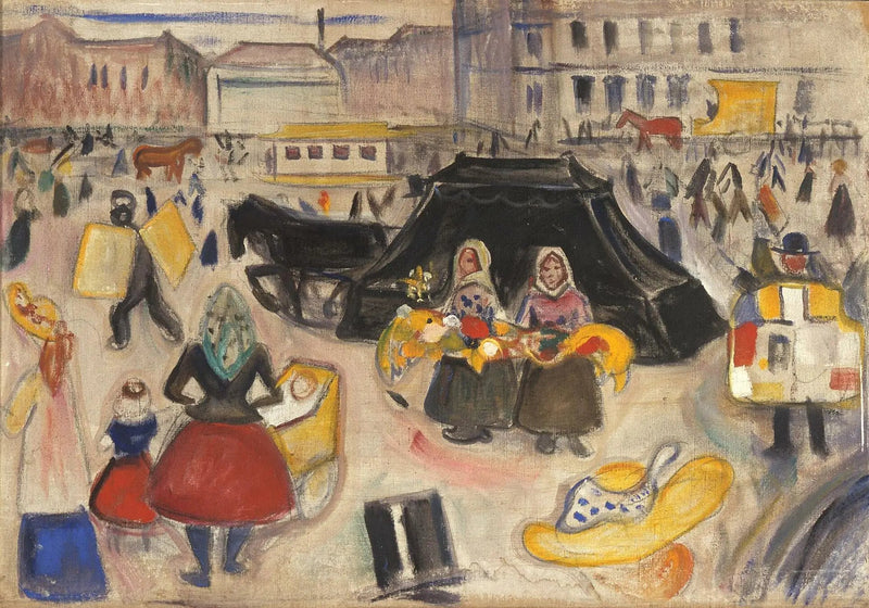 The Funeral Car on Potsdamer Platz - Edvard Munch