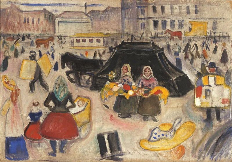 The Funeral Car on Potsdamer Platz - Edvard Munch