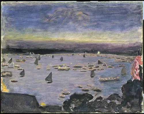 The lantern parade on the Aussenalster in Hamburg - Pierre Bonnard
