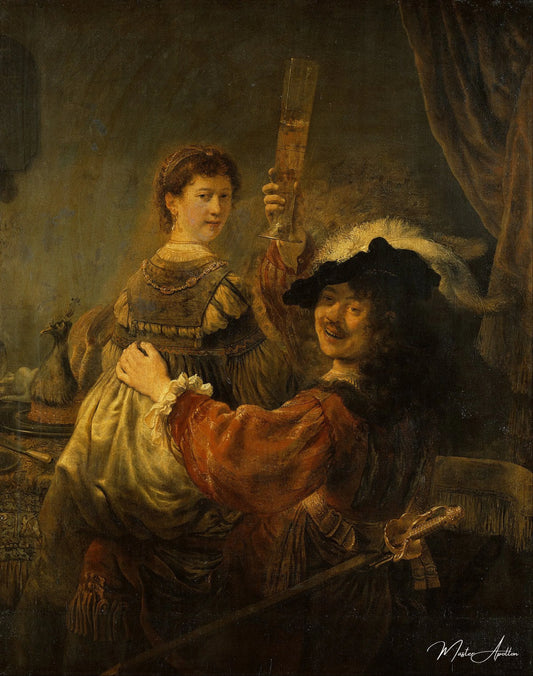 Le Couple heureux - Rembrandt van Rijn - Reproductions de tableaux et peintures haut de gamme