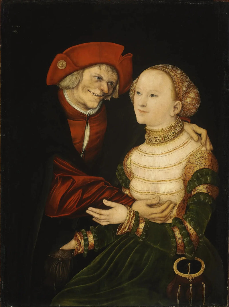 The mismatched couple II - Lucas Cranach the Elder