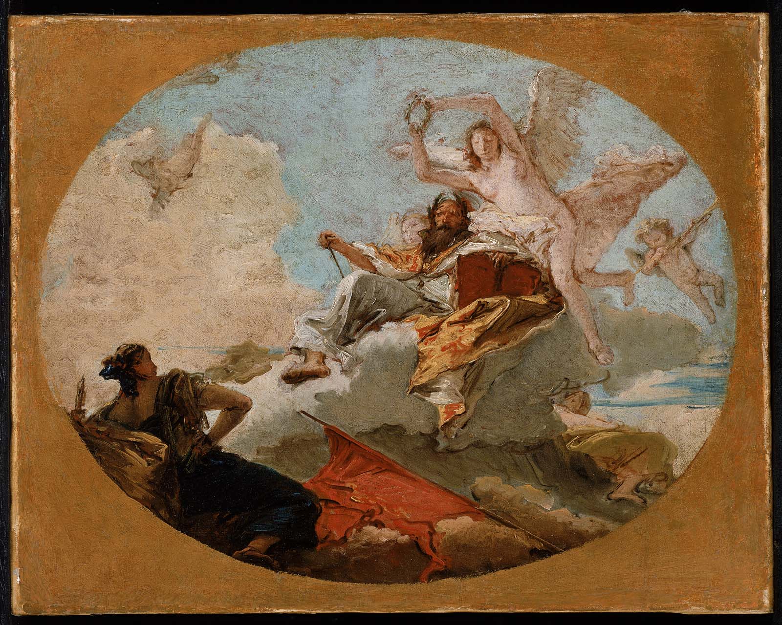 The Coronation of Merit - Giovanni Battista Tiepolo