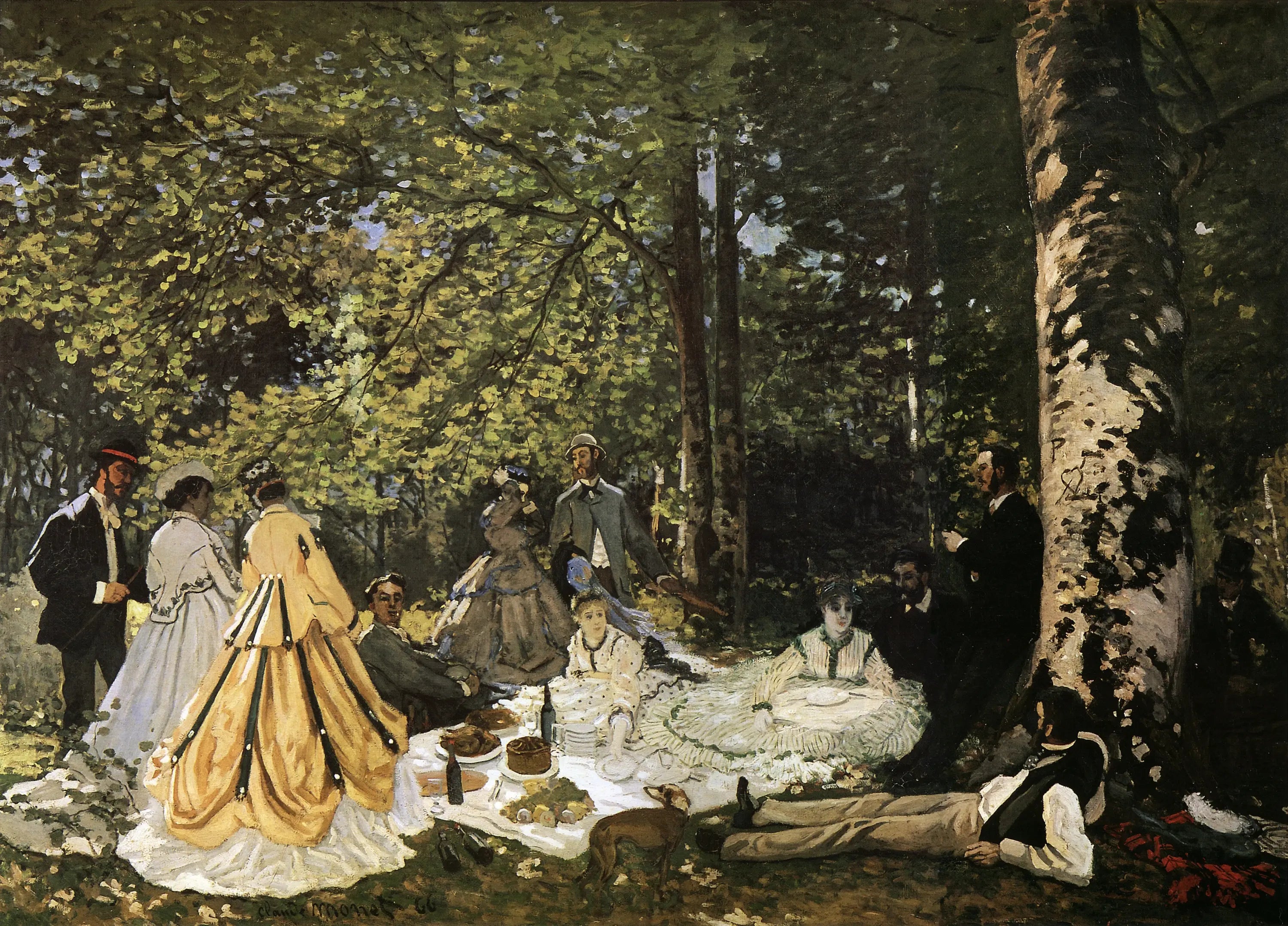 Reproduction du tableau « Le Déjeuner sur l'herbe - Claude Monet » par Alpha Reproduction en peinture à l’huile