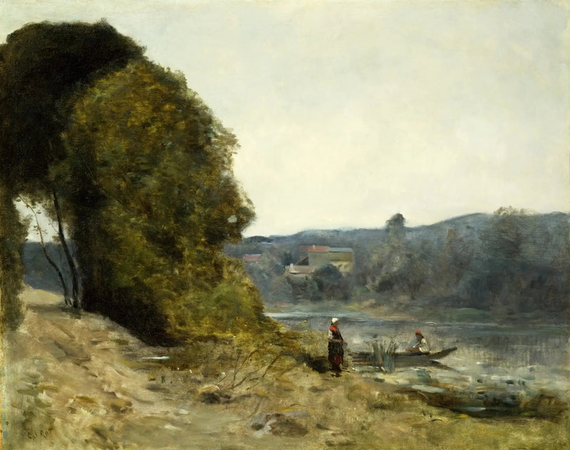 The Departure of the Boatman - Jean-Baptiste Camille Corot