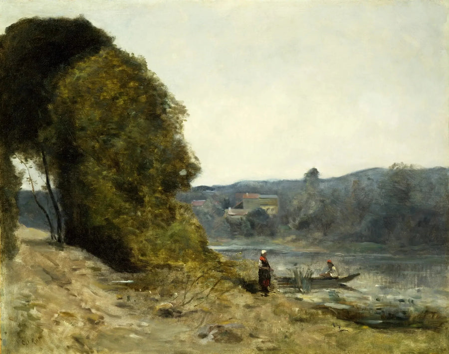 The Departure of the Boatman - Jean-Baptiste Camille Corot