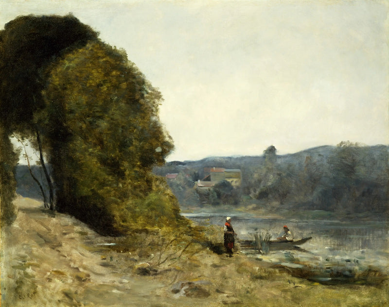 The Departure of the Boatman - Jean-Baptiste Camille Corot