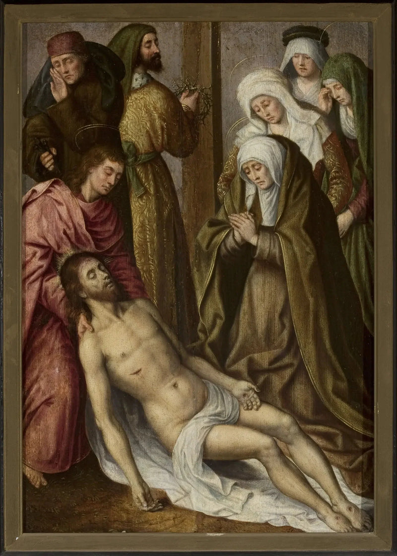 The Mourning of Christ (Matthew 27:59–61 ; Mark 15:46–47 ; Luke 23:53–56 ; John 19:38–42) - Hugo van der Goes