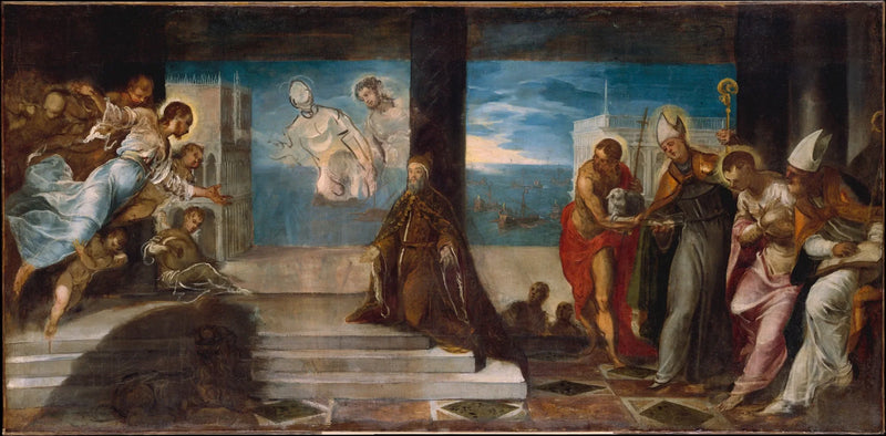 The Doge Alvise Mocenigo presented to the Redeemer - Jacopo Tintoretto
