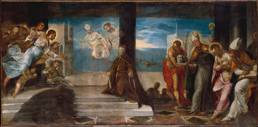 The Doge Alvise Mocenigo presented to the Redeemer - Jacopo Tintoretto