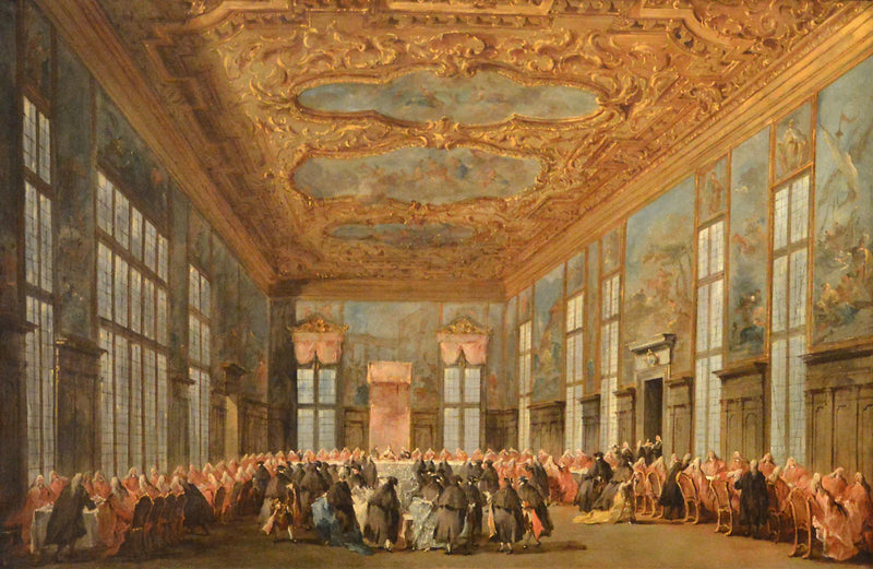 The Doge of Venice offers lunch to the ambassadors - Francesco Guardi