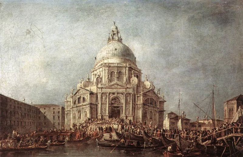 The Doge of Venice visits La Salute, November 21, the day of the commemoration of the end of the plague of 1630 - Francesco Guardi