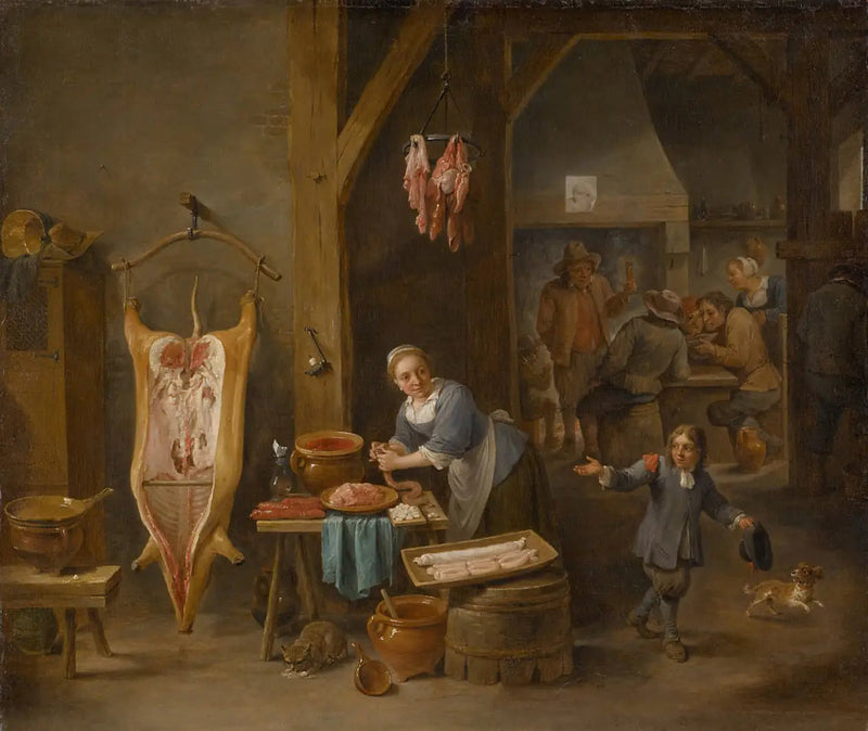 The sausage maker - David Teniers the Younger