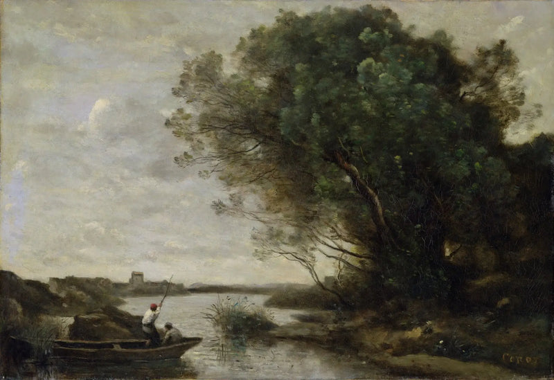 The ferry - Jean-Baptiste Camille Corot