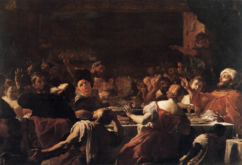 The Feast of Balthazar - Mattia Preti