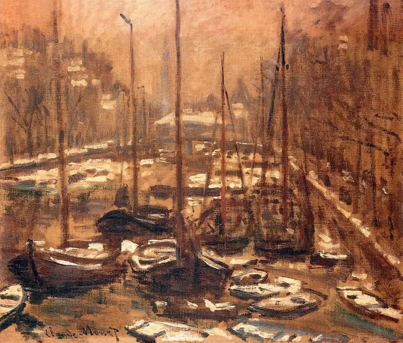 The Geldersekade in Amsterdam, winter W300 - Claude Monet