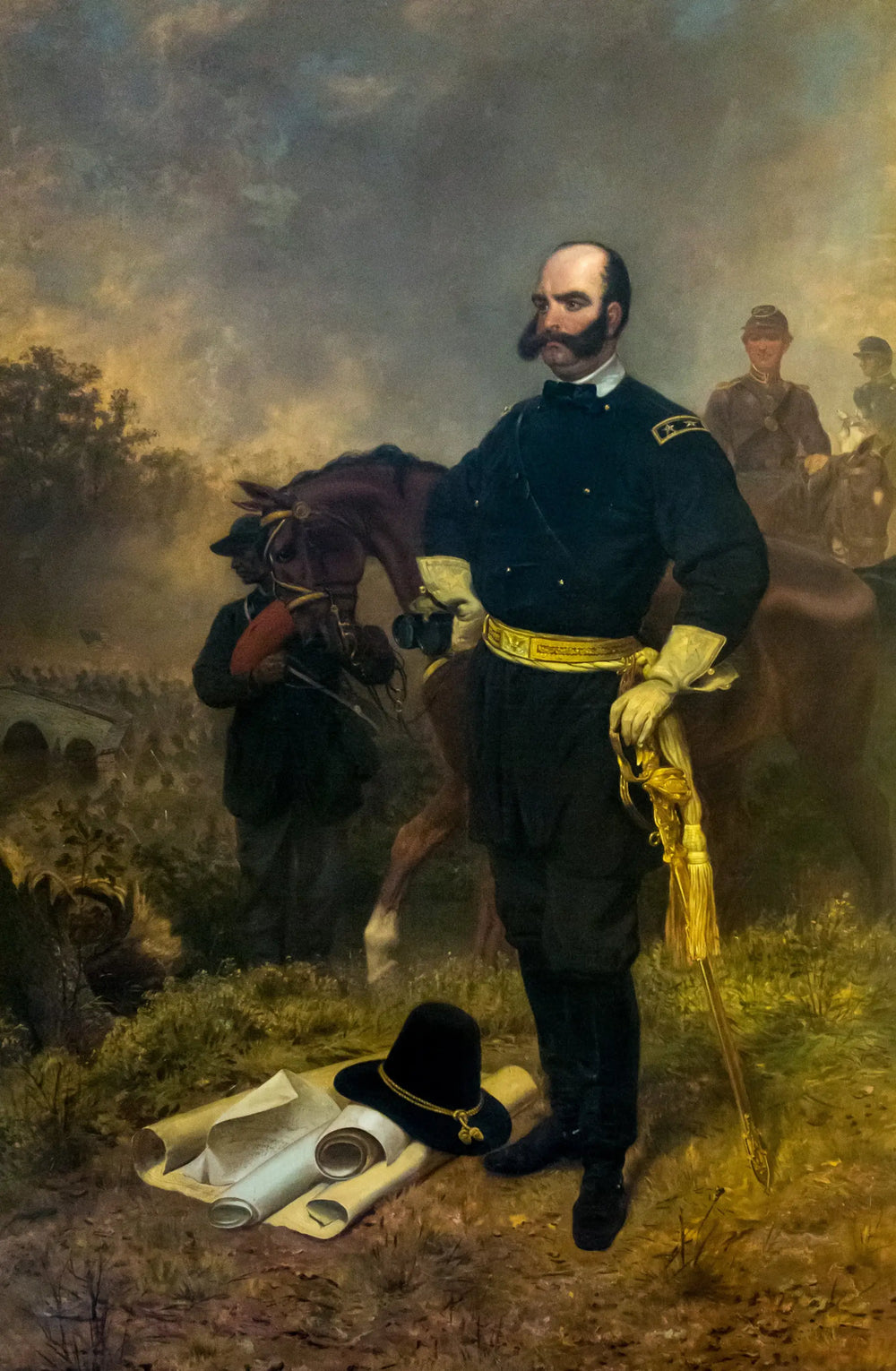 Le général Ambrose Burnside à Antietam - Emanuel Leutze - Alpha Reproduction