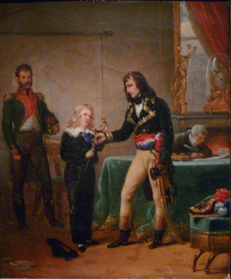 General Bonaparte presenting the sword of his father to young Eugène de Beauharnais - Charles de Steuben