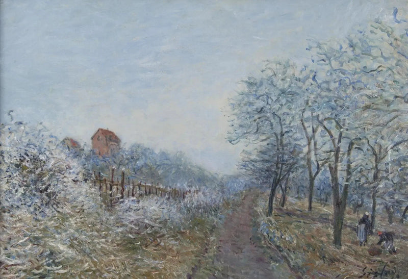 The Frost at Veneux - Alfred Sisley