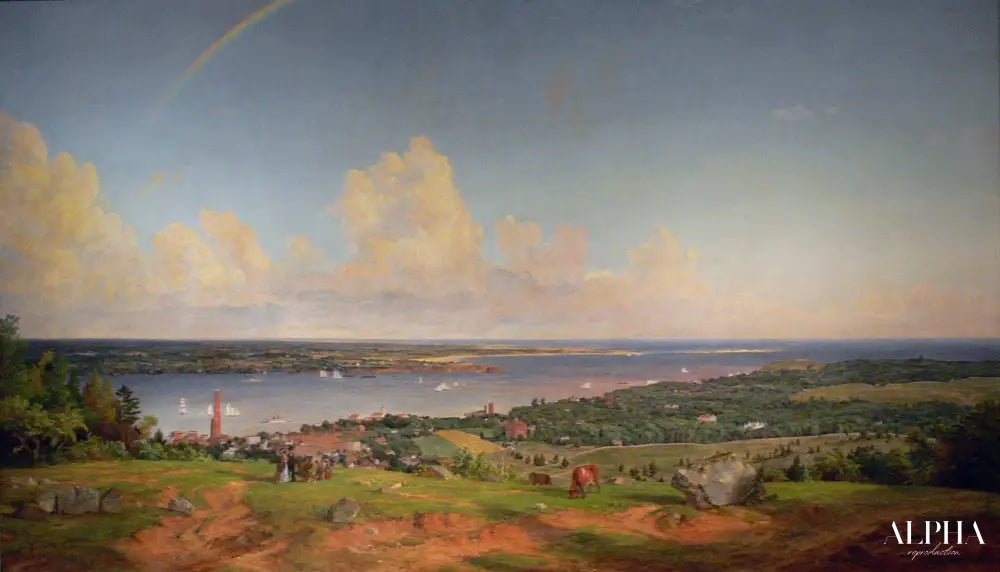 Le goulet depuis Staten Island - Jasper Francis Cropsey - Reproductions de tableaux et peintures haut de gamme