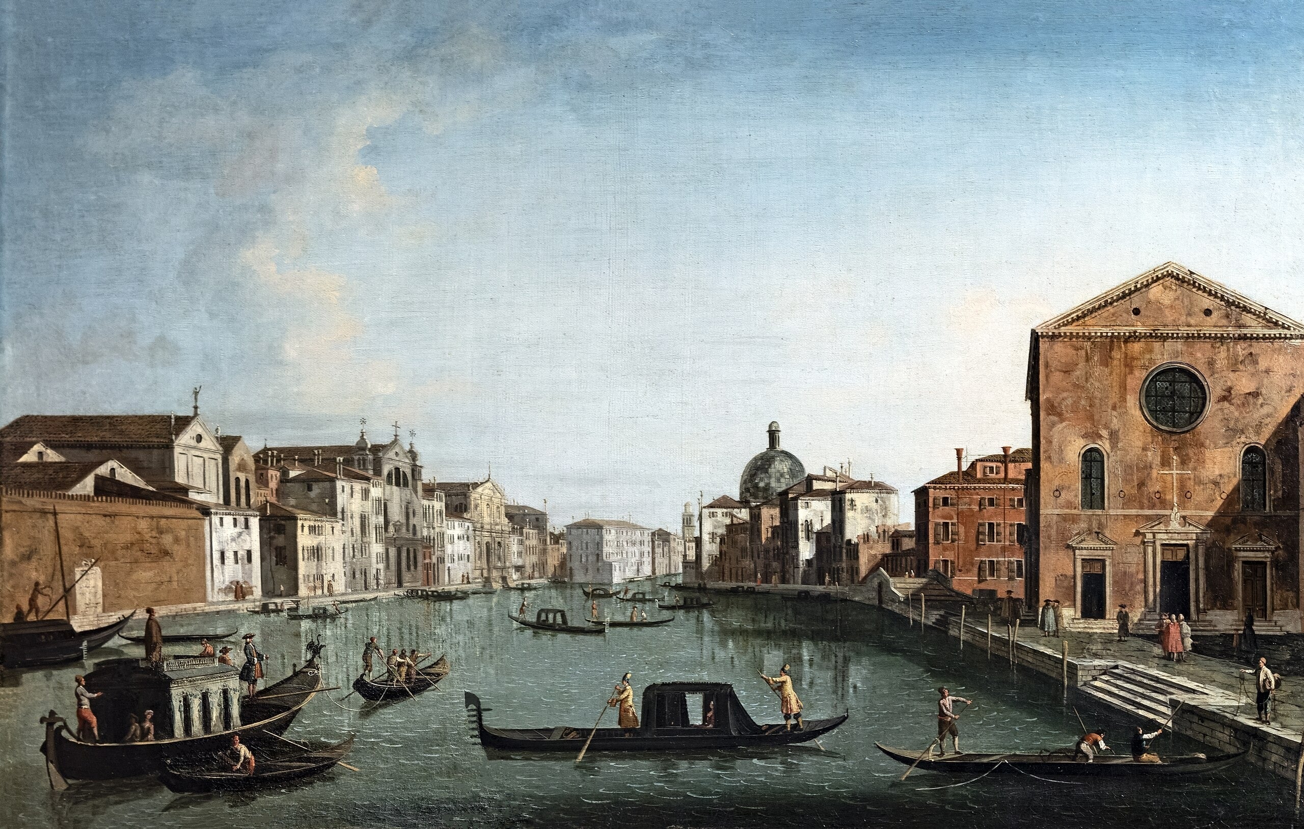 The Grand Canal at Santa Lucia - Canaletto