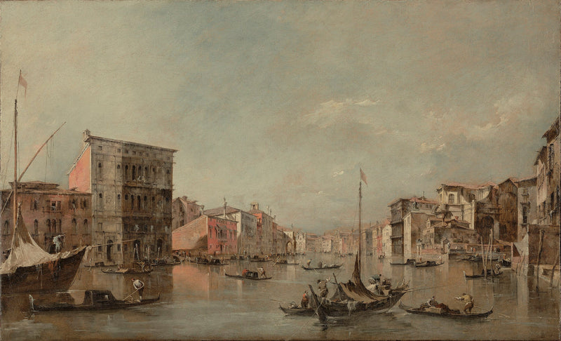 The Grand Canal in Venice with the Palazzo Bembo - Francesco Guardi