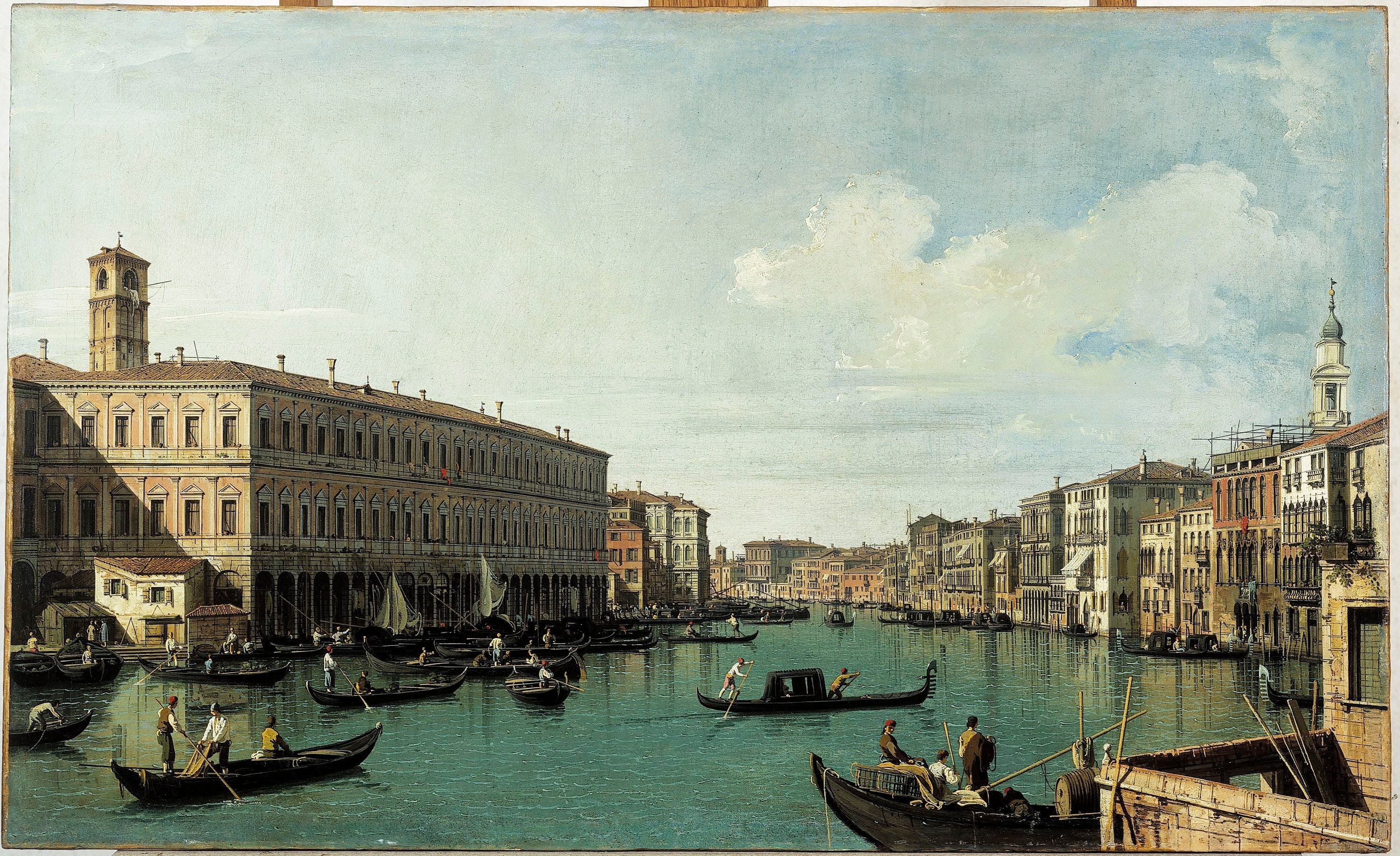 The Grand Canal at the Rialto Bridge - Canaletto