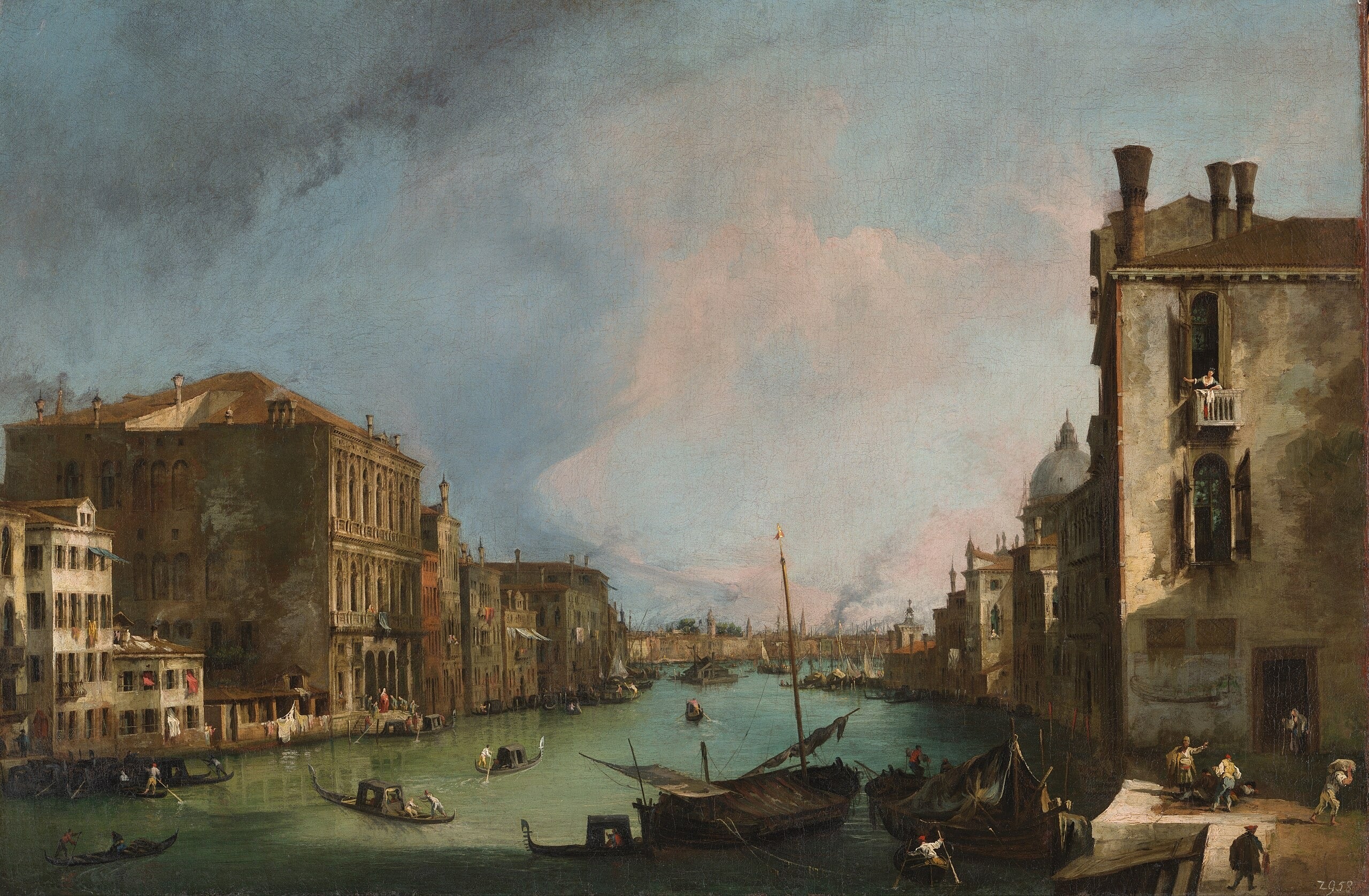 The Grand Canal with the Rialto Bridge - Canaletto